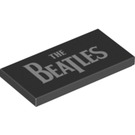 LEGO Musta Laatta 2 x 4 jossa The Beatles logo (69534 / 87079)