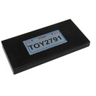 LEGO Black Tile 2 x 4 with 'TOY2791' License Plate (87079 / 91840)