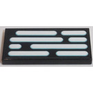 LEGO Black Tile 2 x 4 with Vent Slots Sticker (87079)