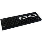 LEGO Black Tile 2 x 6 with Hexagons, 'DO', Rivets (Right) Sticker (69729)