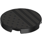 LEGO Black Tile 3 x 3 Round with Stars and Stripes (67095)