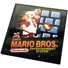 LEGO Schwarz Fliese 6 x 6 mit 'SUPER MARIO BROS.', 'Nintendo' Aufkleber mit Unterrohren (10202)