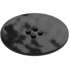 LEGO Black Tile 8 x 8 Round with 2 x 2 Center Studs (6177)