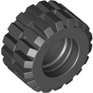 LEGO Black Tire Ø21 x 12 - Offset Tread Small Wide with Slightly Bevelled Edge and no Band (6015 / 60700)
