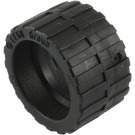 LEGO Svart Dekk Ø24 x 14 Shallow Bane (Bane Liten Hub) med Band round senter av banen (24341 / 89201)