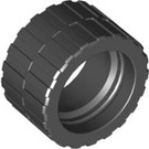 LEGO Black Tire 24 x 14 Shallow Tread (Tread Small Hub) without Band around Center of Tread (30648)