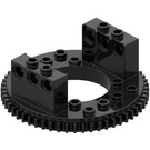 LEGO Schwarz oben für Drehteller mit Technic Bricks Attached (2855)