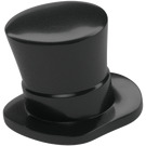 LEGO Black Top Hat with Curved Brim with Small Pin (42860)