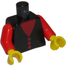 LEGO Black Torso with 3 Red Buttons and Red Arms (973)