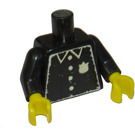 LEGO Schwarz Torso mit 4 Buttons und Badge (973)