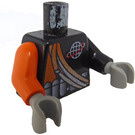 LEGO Black Torso with Belts, Belt with Accessoirs, Planet (973)