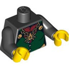 LEGO Schwarz Torso mit Grün Weste, Skulls, und Spinne (973 / 76382)