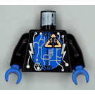 LEGO Black Torso with Insectoids Silver Circuits (973)