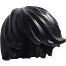 LEGO Zwart Tousled Haar naar Links geveegd (18226 / 87991)