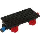 LEGO Schwarz Zugbasis 6 x 12 mit Räder und Rot und Blau Magnets