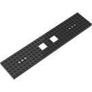 LEGO Black Train Base 6 x 28 with 6 Holes and Twin 2 x 2 Cutouts (92339)