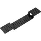 LEGO Black Train Base 6 x 34 Split-Level with Bottom Tubes and 1 Hole on each end (2972)