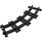 LEGO Zwart Trein Track Gebogen 45 (85976)