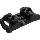 LEGO Black Train Wheel Holder with Pin Slots (38339)