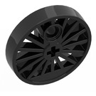 LEGO Black Train Wheel Large Ø30 with Axlehole and Pinhole without Flange