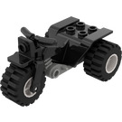 LEGO Black Tricycle with Dark Gray Chassis and White Wheels