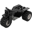 LEGO Zwart Tricycle met Dark Grijs Chassis en Wit Wielen