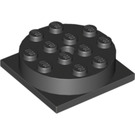 LEGO Schwarz Turntable 4 x 4 Base mit Same Color oben (3403 / 73603)