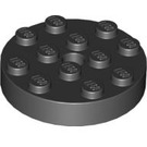 LEGO Black Turntable 4 x 4 Top (Locking) (30658)