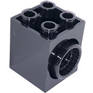 LEGO Schwarz Drehteller Stein 2 x 2 x 2 mit 2 Löcher und Click Rotation Ring (41533)