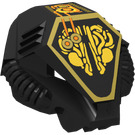 LEGO Black UFO Helmet with Mechanical Pattern (30120)