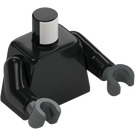 LEGO Black Undecorated Torso with Black Arms and Dark Stone Grey Hands (76382 / 88585)