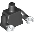 LEGO Schwarz Undecorated Torso mit Weiß Hände (76382 / 88585)