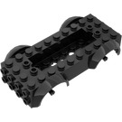 LEGO Zwart Voertuig Basis met Same Color Wiel Holders (11650 / 12622)