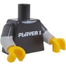 LEGO Black Video Game Guy Minifig Torso (973 / 16360)