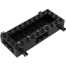 LEGO Schwarz Wagon Unterseite 4 x 10 x 1.3 mit Seite Pins (30643)
