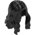 LEGO Black Wavy Long Hair with Parting (33461 / 95225)