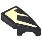 LEGO Black Wedge 1 x 2 Right with Golden Stripe Right Top Sticker (29119)