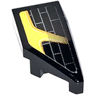 LEGO Black Wedge 1 x 2 Right with Yellow Front Decoration Right Sticker (29119)