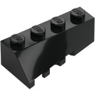 LEGO Svart Kile 2 x 4 Sloped Høyre (43720)