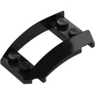 LEGO Black Wedge 4 x 3 Curved with 2 x 2 Cutout (47755)