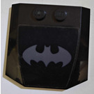 LEGO Schwarz Keil 4 x 4 Gebogen mit Batman Logo Aufkleber (45677)