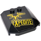 LEGO Black Wedge 4 x 4 Curved with "EXPEDITE" Sticker (45677)