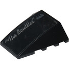 LEGO Black Wedge 4 x 4 Triple Curved without Studs with "The Scuttler" and Batman Logo Sticker (47753)