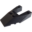 LEGO Black Wedge 6 x 4 Cutout with Stud Notches (6153)