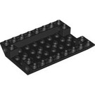 LEGO Zwart Wig 6 x 8 Omgekeerd (5117)