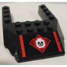 LEGO Schwarz Keil 6 x 8 mit Ausgeschnitten mit Skull Aufkleber (32084)