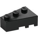 LEGO Svart Kil Kloss 3 x 2 Vänster (6565)