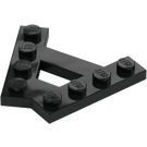 LEGO Black Wedge Plate 1 x 4 A-Frame (45°) (15706)