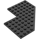 LEGO Sort Kile Plade 10 x 10 med Skåret ud (2401)