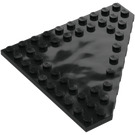 LEGO Svart Kile Plate 10 x 10 uten Hjørne uten Knotter i sentrum (92584)